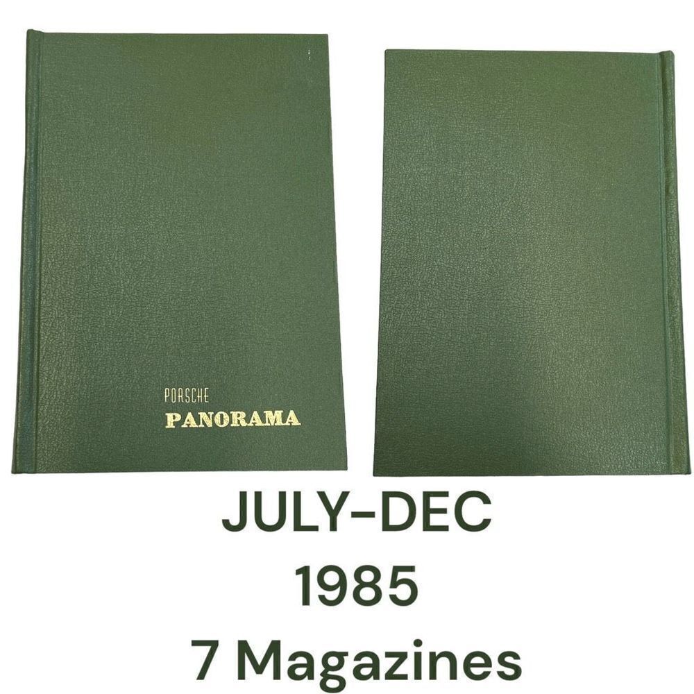Porsche Panoramic Hardcover Bounded Magazines Vintage 1985 July-Dec & 30th Anni